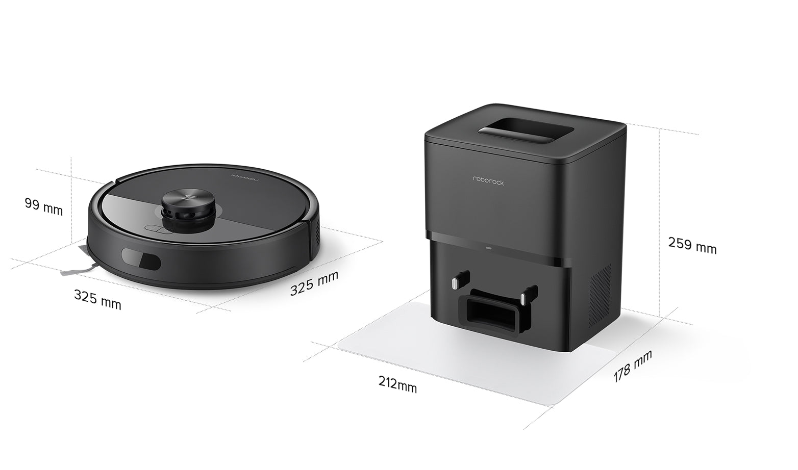 Roborock Q7T+ / Roborock Q7B+ Izmēri